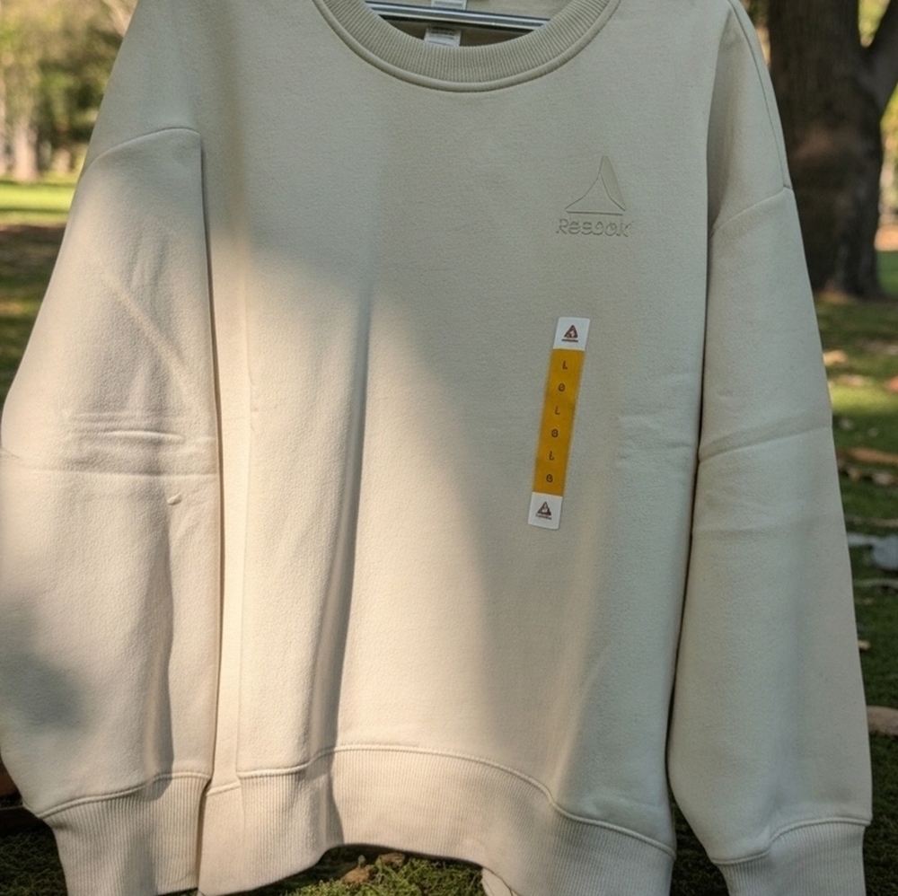 Reebok Pumice Stone Crew Sweatshirt - Light Beige - Size L